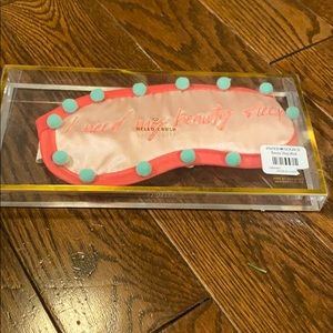 Eye sleep mask satin with Pom poms New with tags LAST CHANCE SALE!